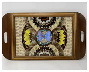 Bandeja de tendencia con diseño floral de resina y mango de Metal para cocina, restaurante, uso en Hotel, almacenamiento para servir alimentos, pieza de decoración para el hogar - Product Image 3