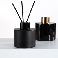 Promotion Bouteille Diffuseur de Parfum en Verre de Luxe avec Bâtonnets de Rotin Floraux pour Pièce, Blanc, Durable, Ronde, 50ml 100ml 200ml avec Boîte