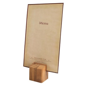 DIVRIS Wooden Modern Rectangle Portable Place Card Holder Durable Table Decoration - Product Image 1