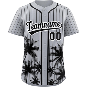 Maillot de baseball boutonné uniforme de softball personnalisé broderie sublimée matériel sergé lettres nom numéro équipe USA mode - Product Image 6