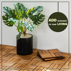Modern Premium Nghia Son Acacia Wooden Decking <b>Tile</b> 5 Slats Waterproof Easy Installation for Indoor/Outdoor Floor <b>Covering</b> - Product Image 4