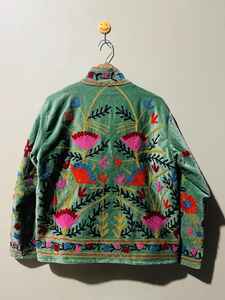 เสื้อแจ็คเก็ตปักลายซูซานี งานฝีมือ ผ้าฝ้ายลายดอกไม้ เสื้อคลุมสไตล์ชาติพันธุ์ วินเทจ โบฮีเมียน ลายชนเผ่า เสื้อโค้ทผู้หญิง ขายส่ง ส่งออก ผู้ขายในสหภาพยุโรป - Product Image 3