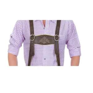 Shemax Trachten shorts pour hommes lederhosen gris ombré OEM personnalisé nouveau bavarois oktoberfest lederhosen - Product Image 5