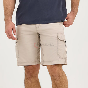 Pantalones cortos de algodón para hombre al por mayor pantalones cortos chinos elásticos de cintura media de verano informales de negocios clásicos con logotipo personalizado de fabricante - Product Image 1