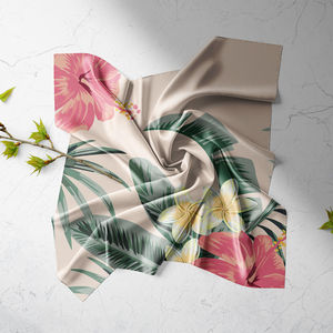 Fashion Custom Printed Square <b>Scarf</b> Fabric With <b>White</b> Label Service For Brand Marketing Events And Gifts - Product Image 5