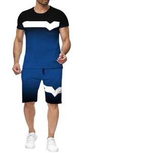 Ensemble T-shirt et short d'été en coton Ensemble unisexe deux pièces short et chemise pour hommes Ensemble short et short pour hommes avec logo personnalisé - Product Image 6