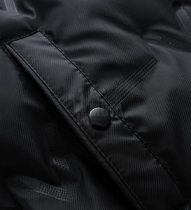 Chaleco de plumón sin mangas para hombre, diseño multibolsillo con cierre de cremallera, impermeable, algodón, poliéster, cuello levantado para invierno - Product Image 3