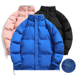 Custom Logo Long Sleeve Winter Reversible Keep Warm <b>Fleece</b> Men's <b>Jacket</b> Full Zip Puffer <b>Jacket</b> - Product Image 1