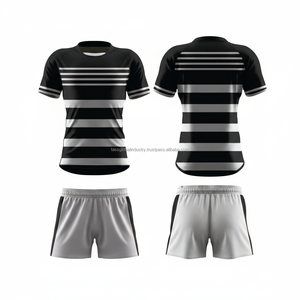 Ropa de Rugby de Manga Corta Ligera de Alto Rendimiento, Precio Directo de Fábrica OEM ODM, Logotipo Personalizado Unisex - Product Image 2