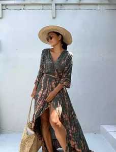 Kimono Hippie de manga larga para mujer, Kimono Sexy con estampado Tie-Dye para playa, 2021 - Product Image 2