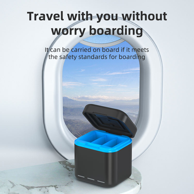 Hongdak Factory Price Triple Storage Battery Charger Box for Gopro 9/10/11/12 Without Battery for Gopro Accessories