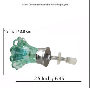 ลูกบิดคริสตัลเซรามิกสีเขียวสีน้ำใช้ในอุตสาหกรรมมือจับลิ้นชักตู้เสื้อผ้าแบบดึงสำหรับห้องครัวห้องนั่งเล่น - Product Image 3