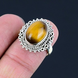 925 Stamped Sterling <b>Silver</b> Tiger Eye <b>Spinner</b> Gemstone Solid Handmade <b>Ring</b> Natural Gemstone <b>Ring</b> 925 Sterling <b>Silver</b> Jewelry - Product Image 2