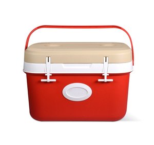 Glacière portable OEM Vietnam PP COMBO 6L Kaki-Rouge Beige, 16 heures de conservation, design moderne et classique, logo personnalisé, pour camping et activités de plein air - Product Image 3