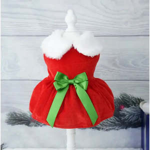Bata Navideña para Perro con Patrón Sólido, Atuendo Decorativo Navideño para Cachorros - Product Image 6
