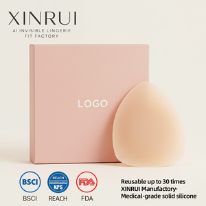 XINRUI OEM Couvre-mamelons en silicone personnalisés avec logo, réutilisables, invisibles, coussinets de poitrine, directement de l'usine - Product Image 1