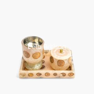 Juego de 3 bandejas con incrustaciones de resina para accesorios de quemador Bakhoor Set caja de regalo Mabkhara Box Mubkhar Jar Tray Bela artesanal madera hecha a mano - Product Image 1