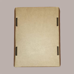 10 Uds medio Rectangular 370x265H100mm cartón marrón liso cesta para envolver regalos de Navidad suministros de vacaciones - Product Image 1