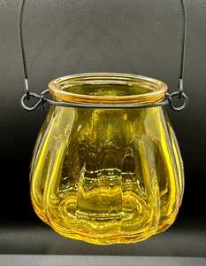 Mini porte-lampe à thé en verre suspendu décoration de maison en verre coloré fait main écologique - Product Image 1