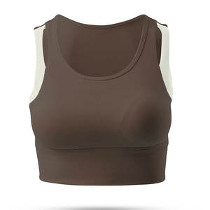 Women's Fitness Bra High Quality Breathable Quick Dry Sports Bra Made of Spandex/<b>Nylon</b> with Front Logo for Tennis - Product Image 1