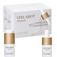 ILUTINE Ampoule éclaircissante et blanchissante à l'acide hyaluronique, solution liquide stabilisée à la vitamine C pour le soin du visage, pour une peau éclatante et lumineuse