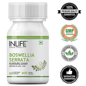 INLIFE Extracto de Boswellia Serrata de la Mejor Calidad, 60 Cápsulas Vegetarianas - Cuidado de las Articulaciones, Suplementos Herbales para Adultos con Certificación GMP, 65% - Product Image 4