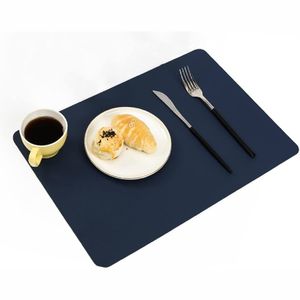 Custom Logo Heat Insulation <b>Placemat</b> Wholesale Stain Resistant Synthetic <b>Leather</b> Table Mat Set for Restaurant Hotel Home Decor - Product Image 2