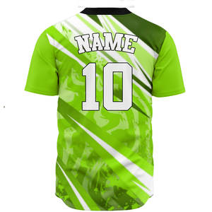Uniformes de Béisbol y Sóftbol Personalizados de Alta Calidad con Logotipo, Transpirables, con Botones, Mangas Cortas, para Hombre y Mujer - Product Image 2