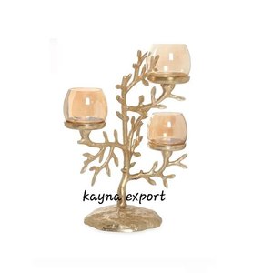 Support de bougie votive au design moderne, en métal thermolaqué, pour la décoration de la maison et les fêtes de Noël, fait main, durable - Product Image 2