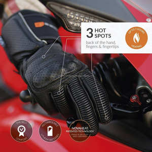 Gants de sport à doigts entiers pour la course automobile et le cyclisme Protection antidérapante avec gants de vélo de protection en cuir PU - Product Image 5