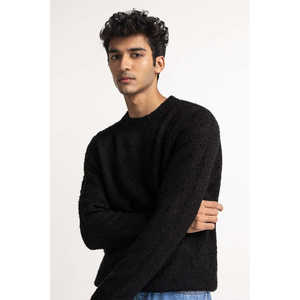Suéter Negro de Moda para Hombre MN-SWT-WS23-009 - Product Image 2