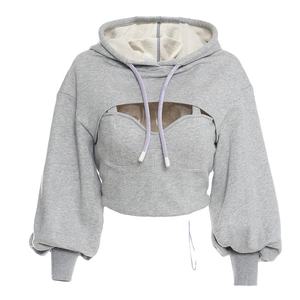 Sudaderas con capucha de gimnasio de Invierno para mujer personalizadas de alta calidad, ropa de calle, sudaderas bordadas, insignia frontal, venta al por mayor impresa - Product Image 4