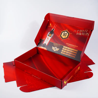 Boîte d'emballage en carton auto-érectile recyclable avec logo imprimé en relief pour 6 ou 12 packs de boissons, sodas, bières, vins, vodkas