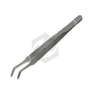 Pinces dentaires personnalisées avec poignée imprimée, finition mate, pinces chirurgicales courbées à bec dentelé pour usage médical et dentaire - Product Image 3