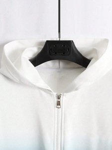 Sudadera con Capucha y Cremallera Tie-Dye Personalizada para Hombre, Sudadera con Capucha y Cremallera Degradada sin Camiseta, Estilo Urbano - Product Image 3