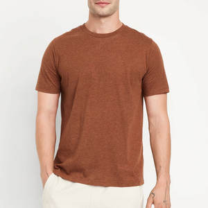 180 camiseta gris lisa de media manga con cuello redondo para hombre transpirable - Product Image 4