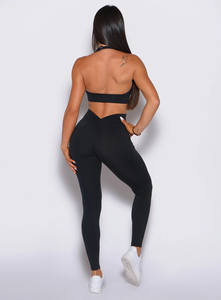 Custom Logo <b>Black</b> Workout Yoga <b>Leggings</b> Sustainable & Quick Dry <b>Leggings</b> High Waist Active Wear Fashion Gym <b>Leggings</b> For <b>Women</b> - Product Image 3