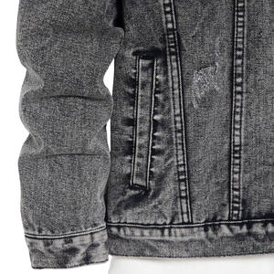Veste en jean gris délavé pour homme, 100 % coton, boutonnée, manches longues, style décontracté, coupe classique, streetwear, vêtement d'extérieur - Product Image 4