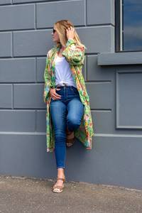 New Multi Floral <b>Sexy</b> Bikini Cover Dressing Robes Cotton Handmade Long Kimono Comfort <b>Wear</b> <b>Beach</b> Wrap Dress Kimono - Product Image 3