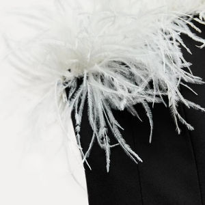 Robe en plumes extensibles pour femmes fermeture à glissière cachée sur le côté séchage rapide et respirant personnalisé nouveau Design robe de carrière de haute qualité - Product Image 6