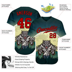 Maillot de baseball sur mesure OEM Design respirant avec impression numérique par sublimation et logo personnalisé - Product Image 3