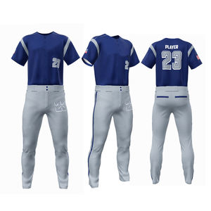 Uniforme de béisbol liso de secado rápido, transpirable, con logotipo personalizado, ropa de béisbol de poliéster para adultos de talla grande, novedad - Product Image 5
