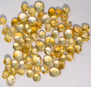Natural Citrine Round <b>Rose</b> cut Faceted Loose Gemstone 6 mm - 8 mm 84.35 Cts Wholesale Lot 86 Pieces - Product Image 4