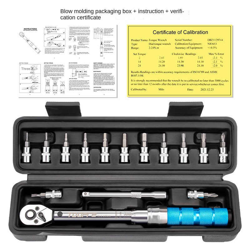 TOOPRE自転車トルクレンチプリセット調整可能トルク1/4 Xiaofei 2-24NM