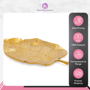 ถาดอลูมิเนียมทรงใบไม้สีทองขนาด30x16x3ซม. สำหรับตกแต่งบ้านจากผู้จำหน่ายที่มีประสบการณ์เชิงลึก - Product Image 5