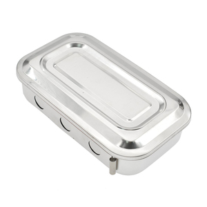 Plateau pour instruments chirurgicaux avec couvercle et prix de gros, haute qualité, taille personnalisée, en acier inoxydable - Product Image 1