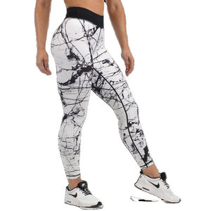 Leggings d'entraînement doux taille haute imprimés en 3D pour femmes taille normale pantalon tricoté avec logo personnalisable - Product Image 5