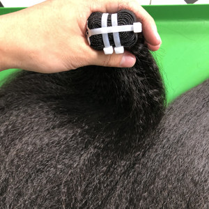 Sin enredos Precio al por mayor Kinky Straight Human Virgin Cabello crudo Sin procesar Brasileño Recto Color negro natural - Product Image 4