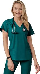 Elegante Unisex Hospital Scrubs Logotipo personalizado Uniforme médico Conjunto con pantalones Jogger Cómodo Enfermera Doctor Scrub Suit - Product Image 2