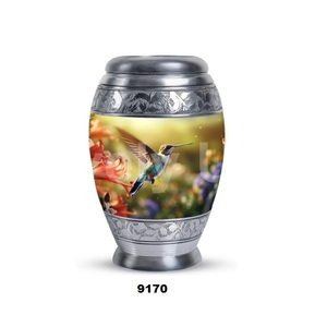 Urna de colibrí para cenizas para mujeres, urna pequeña de recuerdo para cenizas humanas, urna de cremación masculina para adultos con bolsa de terciopelo gratis - Product Image 1